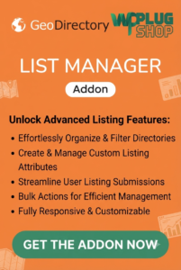 GeoDirectory List Manager Addon – Save & Organize Directory Listings in WordPress