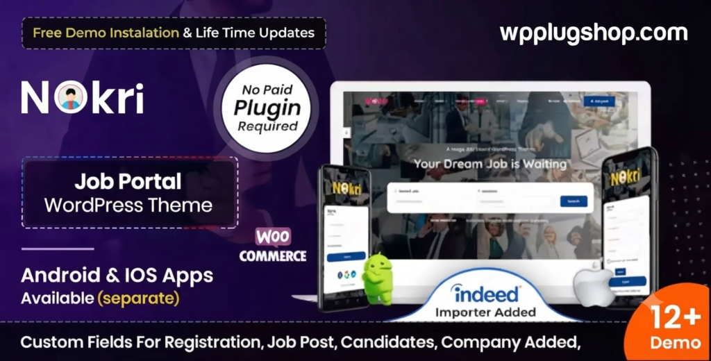 Nokri Theme 1.6.4 – Job Board WordPress Theme for Recruitment Portals