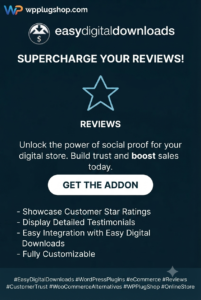 Easy Digital Downloads Reviews Addon – Product Ratings & Verified Reviews