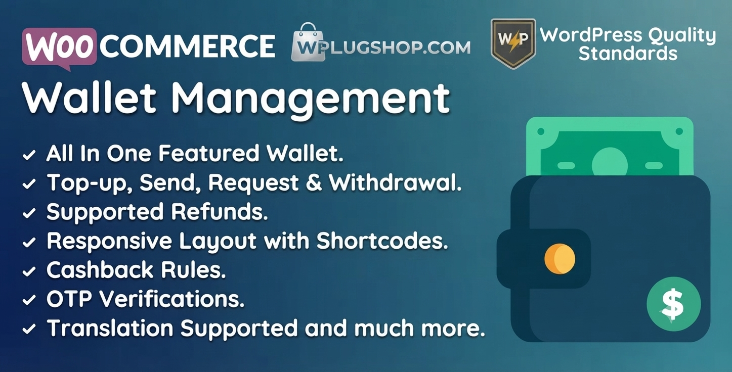 WooCommerce Wallet Management All-in-One Plugin | Store Credit, Cashback & Digital Wallet System