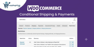 WooCommerce Conditional Shipping & Payments – Advanced Shipping & Payment Rules Plugin