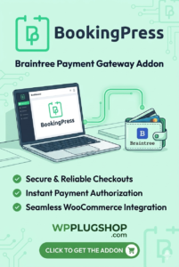BookingPress Braintree Payment Gateway Addon for Secure Global WordPress Booking Payments