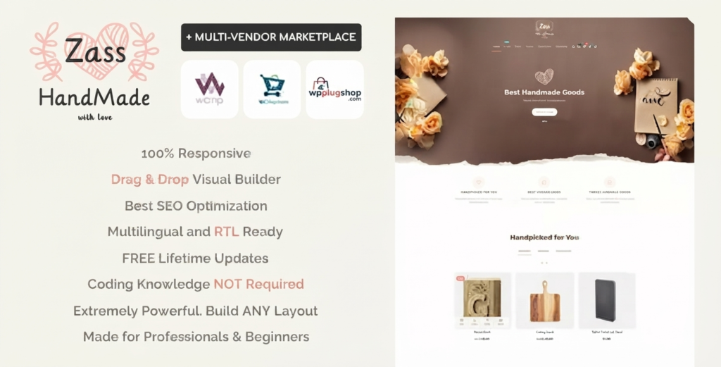 Zass – WooCommerce Theme for Handmade Artists, Artisans, and Creators