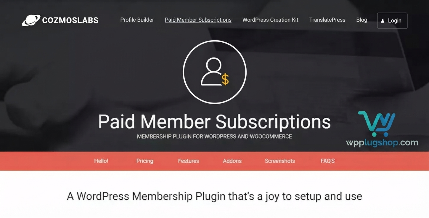 Paid Member Subscriptions Premium + Addons Pack 1.9.12 – WordPress Membership Plugin