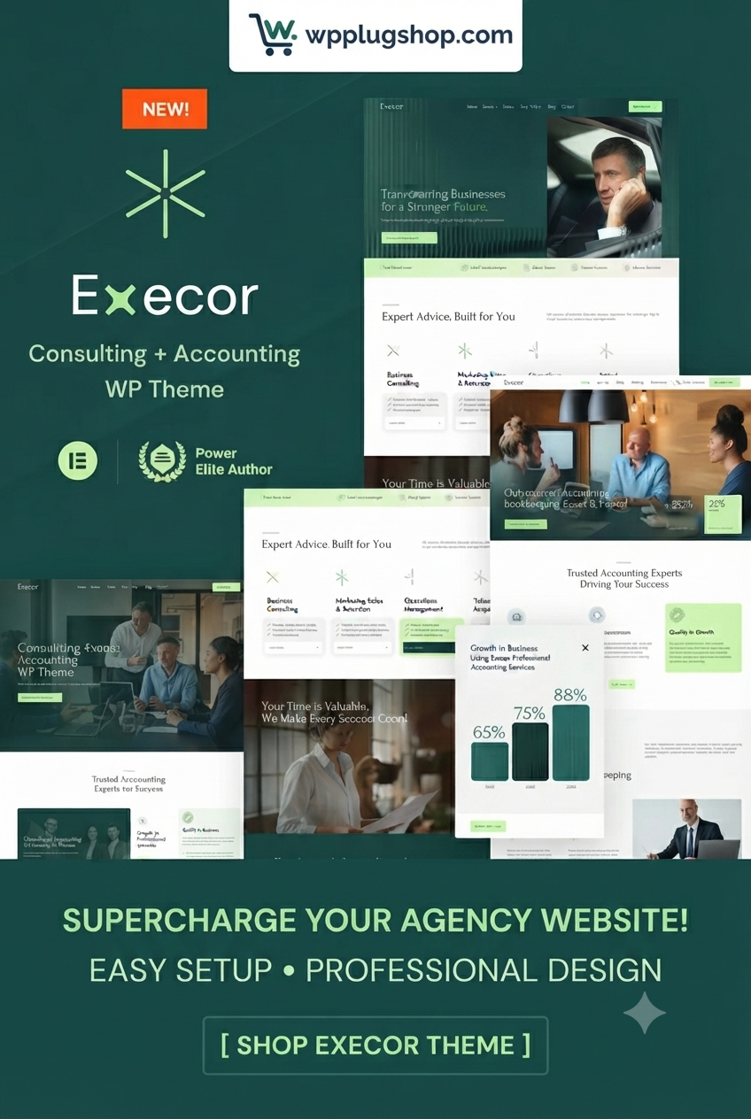 Execor WordPress Theme GPL – Accounting & Management Consulting Theme