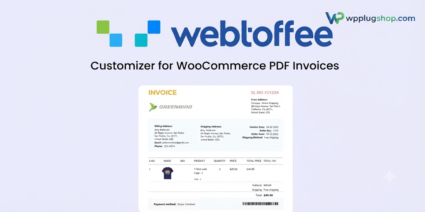 WebToffee Customizer for WooCommerce PDF Invoices – Drag & Drop Invoice Designer Plugin