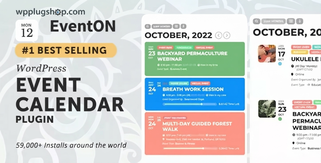 EventON WordPress Event Calendar Plugin – Virtual Event & Scheduling System