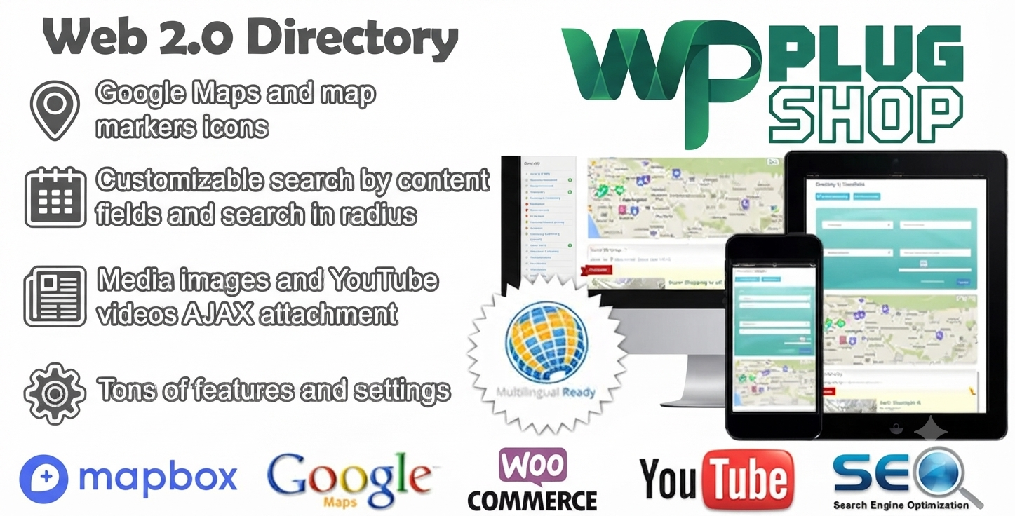 Web 2.0 Directory Plugin for WordPress – Business Directory & Listing Website Builder