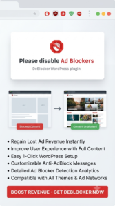 DeBlocker – Anti AdBlock for WordPress 3.4.12 | AdBlock Detection Plugin