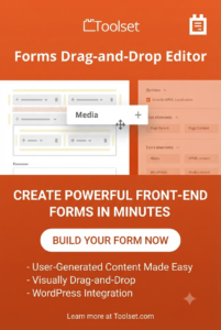 Toolset Forms User Generated Content – Front-End Submission Plugin for WordPress