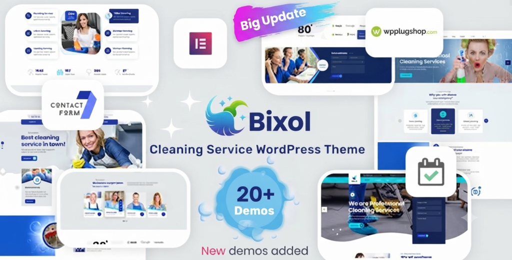 Bixol Cleaning Services WordPress Theme – Elementor Business Website Template
