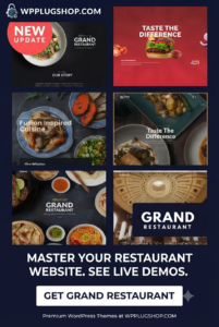 Grand Restaurant WordPress Theme 7.0.9 – Restaurant, Cafe & WooCommerce Theme