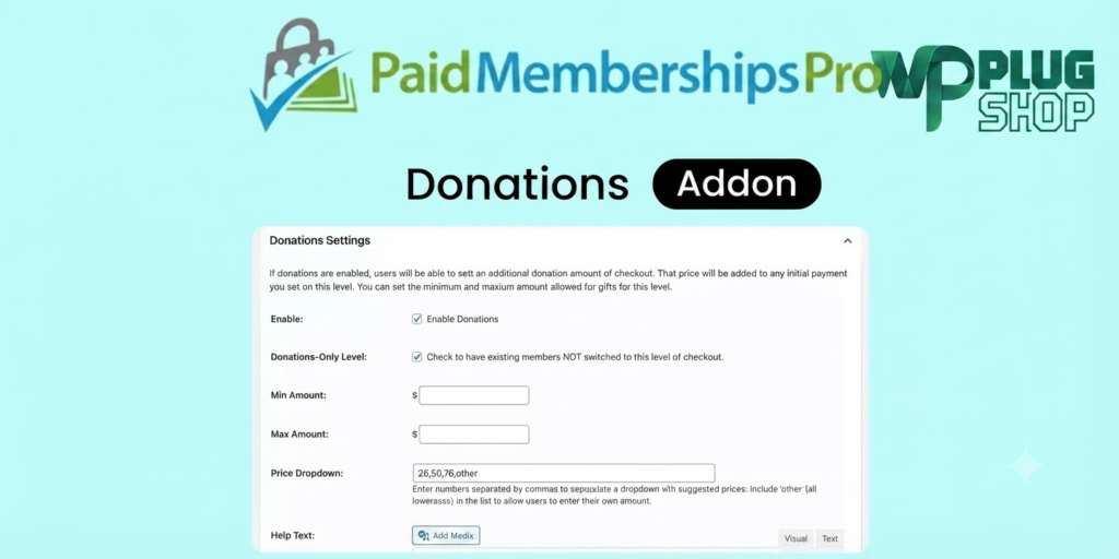 Paid Memberships Pro Donations Addon – Accept Donations During Membership Checkout