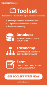Toolset Types 3.6.2 – Custom Post Types, Fields & Taxonomy Builder for WordPress