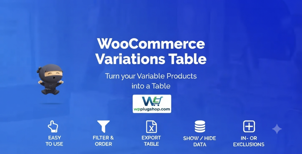 WooCommerce Variations Table 1.3.13 – Product Variation Table Plugin
