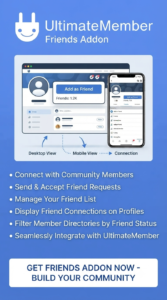 Ultimate Member Friends Addon 2.3.4 | WordPress Friend Request System Plugin