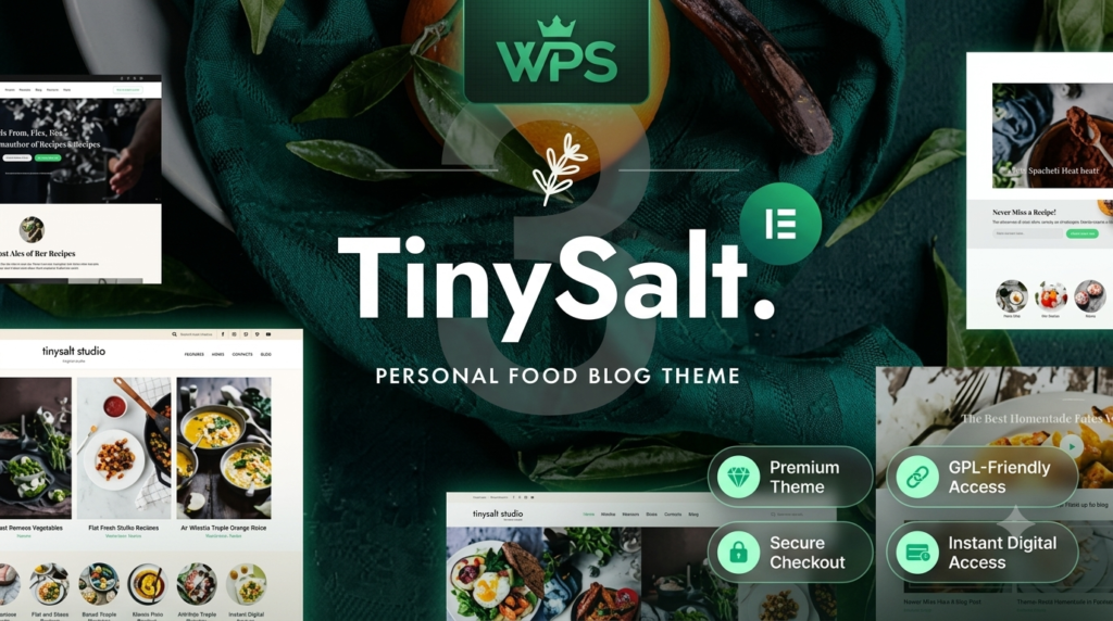 TinySalt – Personal Food Blog WordPress Theme