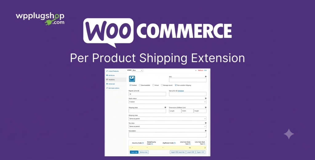 WooCommerce Per Product Shipping – Product-Based Shipping Extension