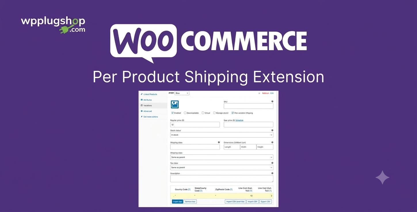 WooCommerce Per Product Shipping – Product-Based Shipping Extension