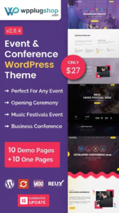 Eventeo WordPress Theme – Event & Conference Management, Booking & Schedule Website Theme