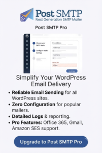 Post SMTP Pro 1.5.1 – WordPress SMTP Email Deliverability & Logging Plugin