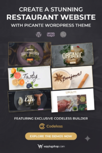 Picante Restaurant WordPress Theme – Food & Cafe Website Builder