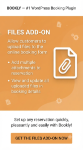 Bookly Files (Add-on) 3.8 | Appointment File Upload Plugin