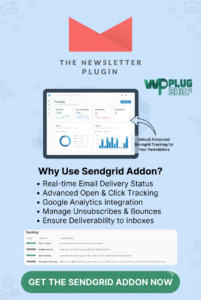 Newsletter SendGrid Addon – WordPress Email Delivery Integration Plugin