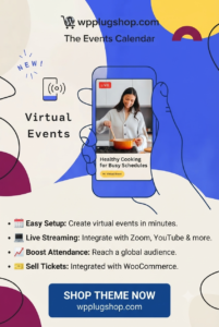 The Events Calendar Virtual Events – Virtual & Hybrid Events Addon for WordPress