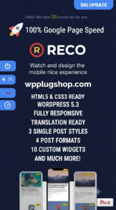 Reco – Minimal Lightweight AMP Theme for Freebies & Blogs