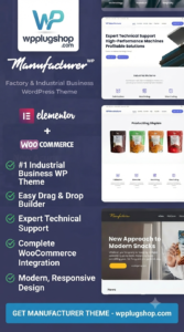 Manufacturer Industrial WordPress Theme – Factory, Engineering & Manufacturing Business Website Template