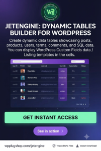 JetEngine Dynamic Tables Builder – Advanced WordPress Data Table Plugin