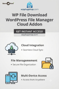 WP File Download – WordPress File Manager & Cloud Storage Addon