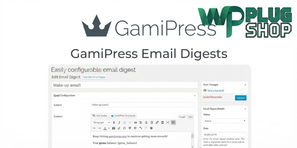 GamiPress Email Digests Add-On – WordPress Gamification Email Automation