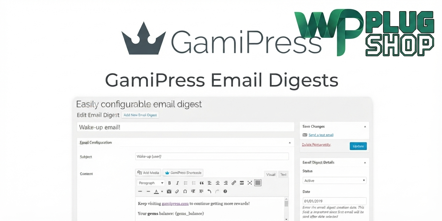GamiPress Email Digests Add-On – WordPress Gamification Email Automation