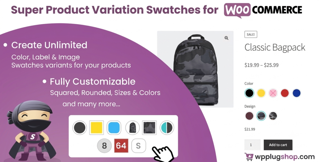 Super Product Variation Swatches for WooCommerce – Color, Image & Label Swatches Plugin