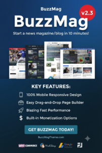 BuzzMag WordPress Theme – Viral News Magazine & Blog Website Theme