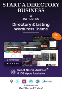 DWT Directory Listing WordPress Theme – Business Directory & Listing Website Builder