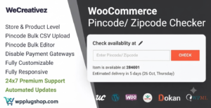 WooCommerce Pincode Zipcode Checker 3.2.0 – Delivery Availability Checker Plugin