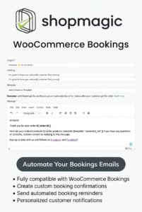 ShopMagic for WooCommerce Bookings 1.2.26 – Booking Email Automation Plugin