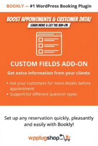 Bookly Custom Fields Add-on for WordPress – Advanced Booking Form Customization