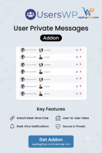 UsersWP User to User Private Messages Addon – Secure Member Messaging for WordPress