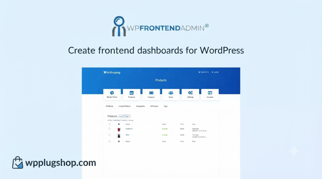 WP Frontend Admin Premium – Create Custom Frontend Dashboards & White-Label Client Portals