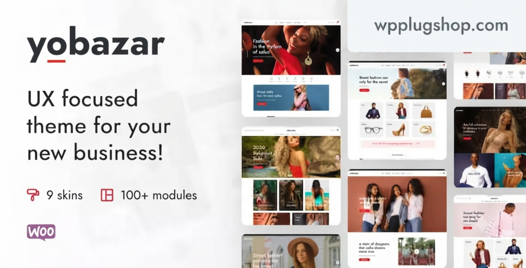 Yobazar Theme 1.7.1 – Modern Fashion WooCommerce Elementor WordPress Theme for Online Stores