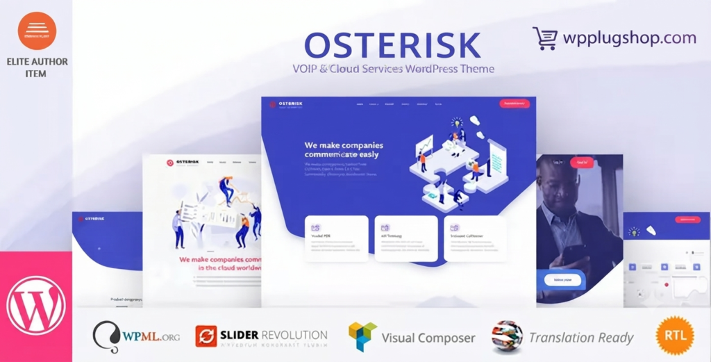 Osterisk – VOIP & Cloud Services WordPress Theme for Telecom, SaaS & IT Businesses