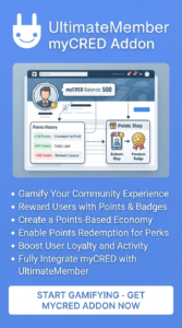 Ultimate Member myCRED Addon 2.2.8 | WordPress Gamification & Points System Plugin