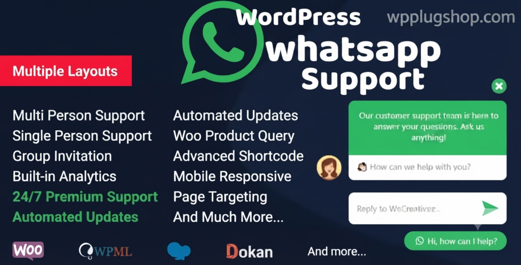 WordPress WhatsApp Support 2.5.3 – WhatsApp Chat & Customer Support Plugin