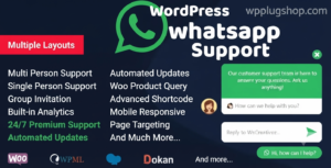 WordPress WhatsApp Support 2.5.3 – WhatsApp Chat & Customer Support Plugin