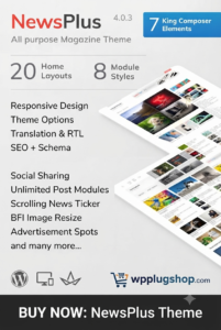 NewsPlus – News & Magazine WordPress Theme | Responsive Editorial & Newspaper Theme