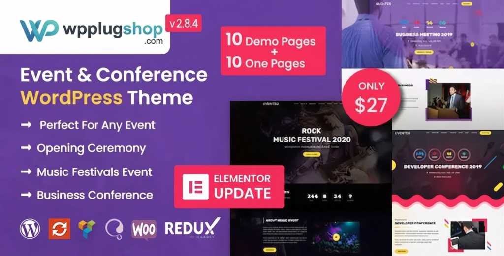 Eventeo WordPress Theme – Event & Conference Management, Booking & Schedule Website Theme